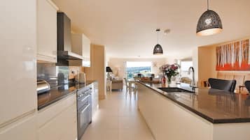 Fridge, oven, stovetop, dishwasher