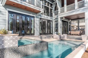 A heated pool - Vermillion Sunsets - Architecturally Stunning Lakefront Home, Pool & Hot Tub! (Santa Rosa Beach)