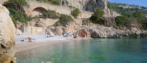 Beach nearby, sun-loungers