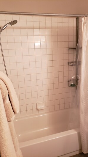 Combined shower/bathtub, hair dryer, towels, soap - Property near Pioneer Park, Chena River, and the Carlson Center. Sleeps 4 (Fairbanks)