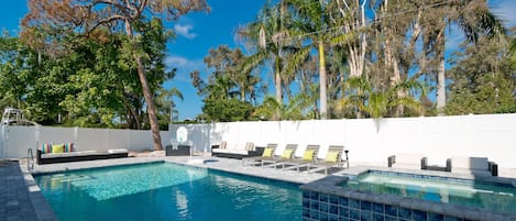 Outdoor pool, a heated pool