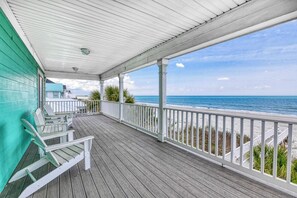 Terrace/patio - Heaven Can Wait - Oceanfront w/ Heated Pool and Sooo Much More! (Garden City Beach)