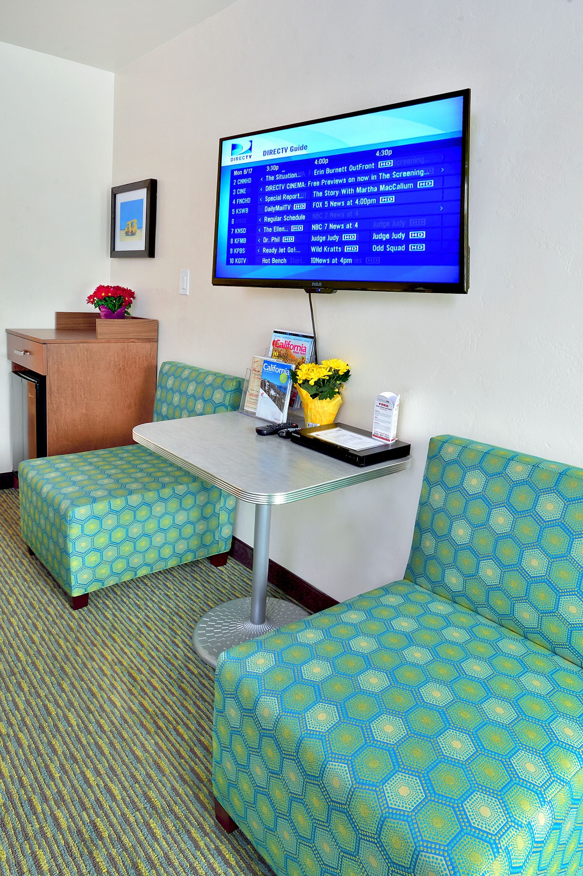 27-inch tv with cable channels, dvd player