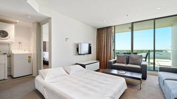 2 bedrooms, iron/ironing board, travel crib, WiFi