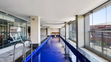 Indoor pool, a heated pool