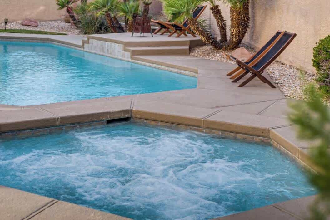 A heated pool