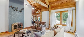 Classic Wooded Retreat W/ Gorgeous Interior & Great Location Near Skiing & Lake