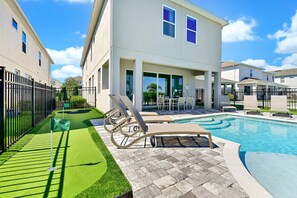 Pool - Modern Home near Disney with Private Pool, Media, Game & Themed Rooms with. (Kissimmee)