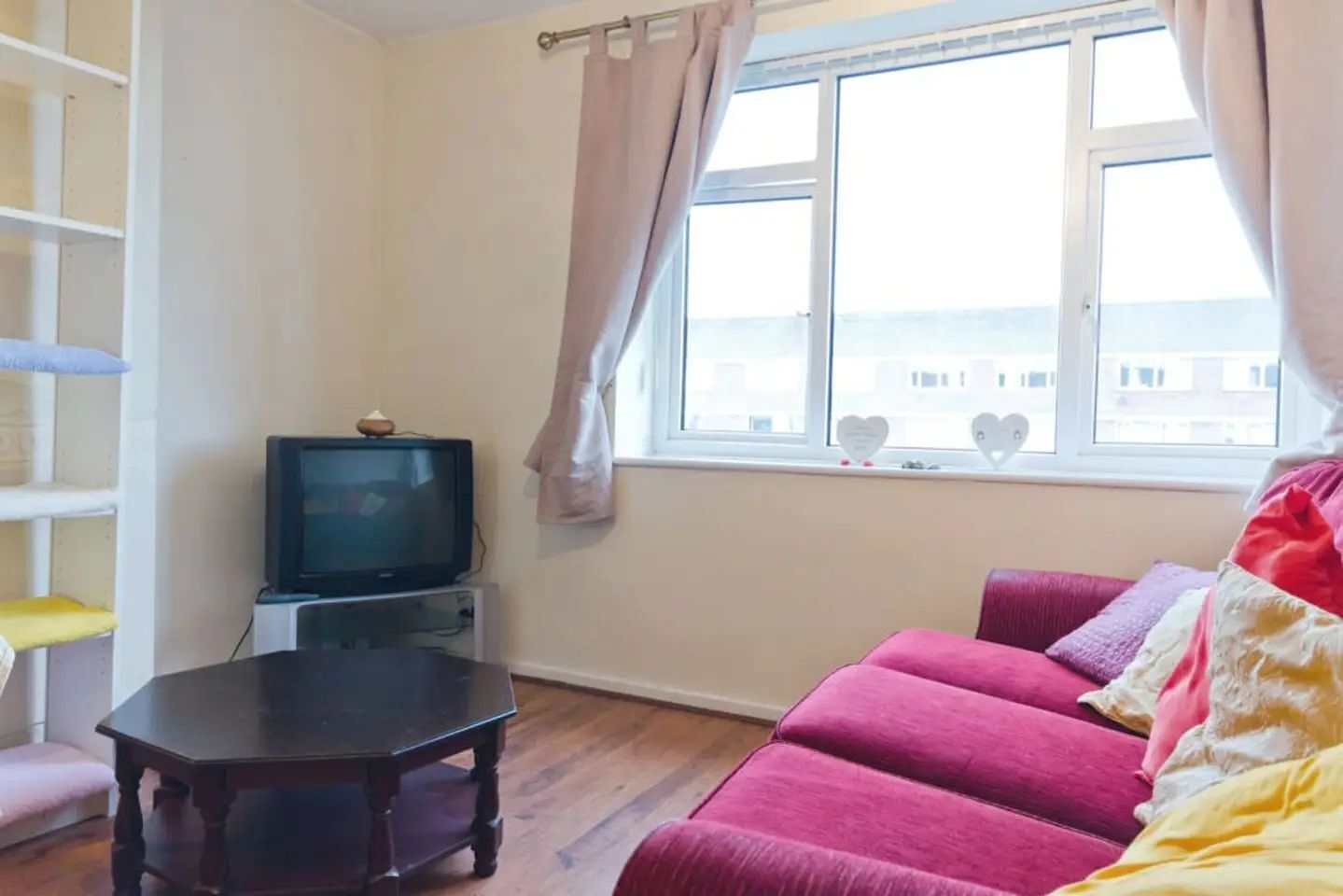 Smart TV, DVD player, books, video library