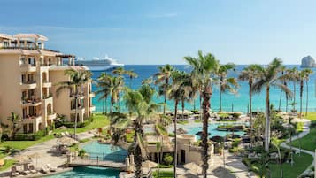 An infinity pool, a heated pool