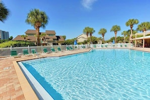 A heated pool