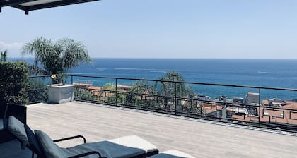 In the sky, by the sea , *VILLA VITTORIO* TAORMINA, ETNA & SEAVIEW