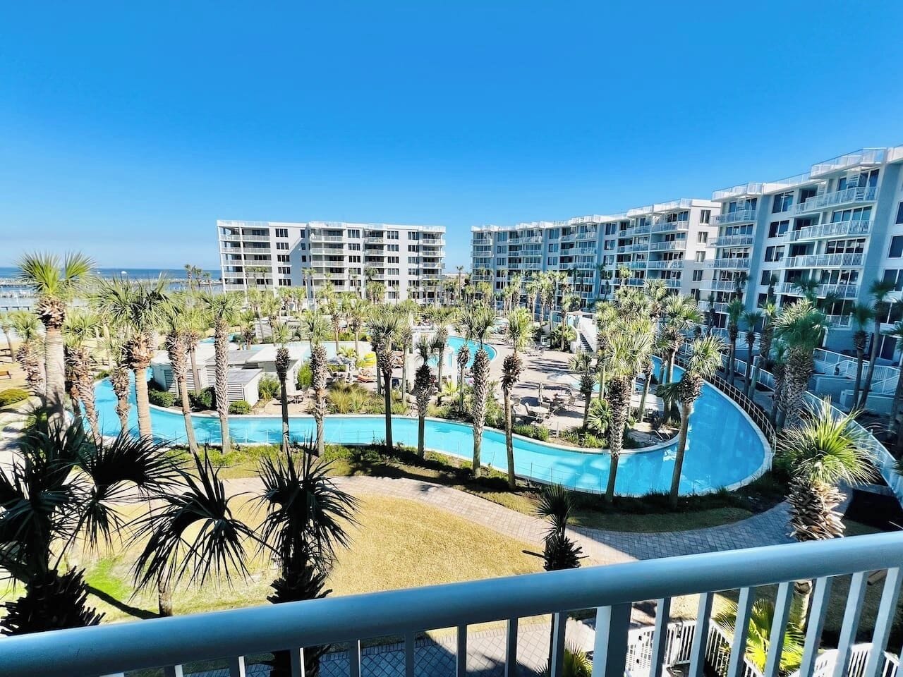 Balcony view of the Lazy River