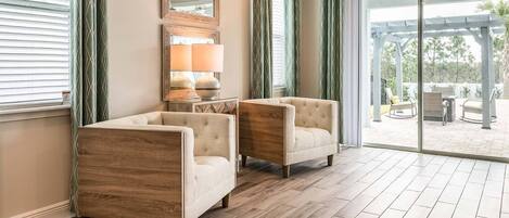 Tv, spillekonsol, bordfodbold, bordtennisbord