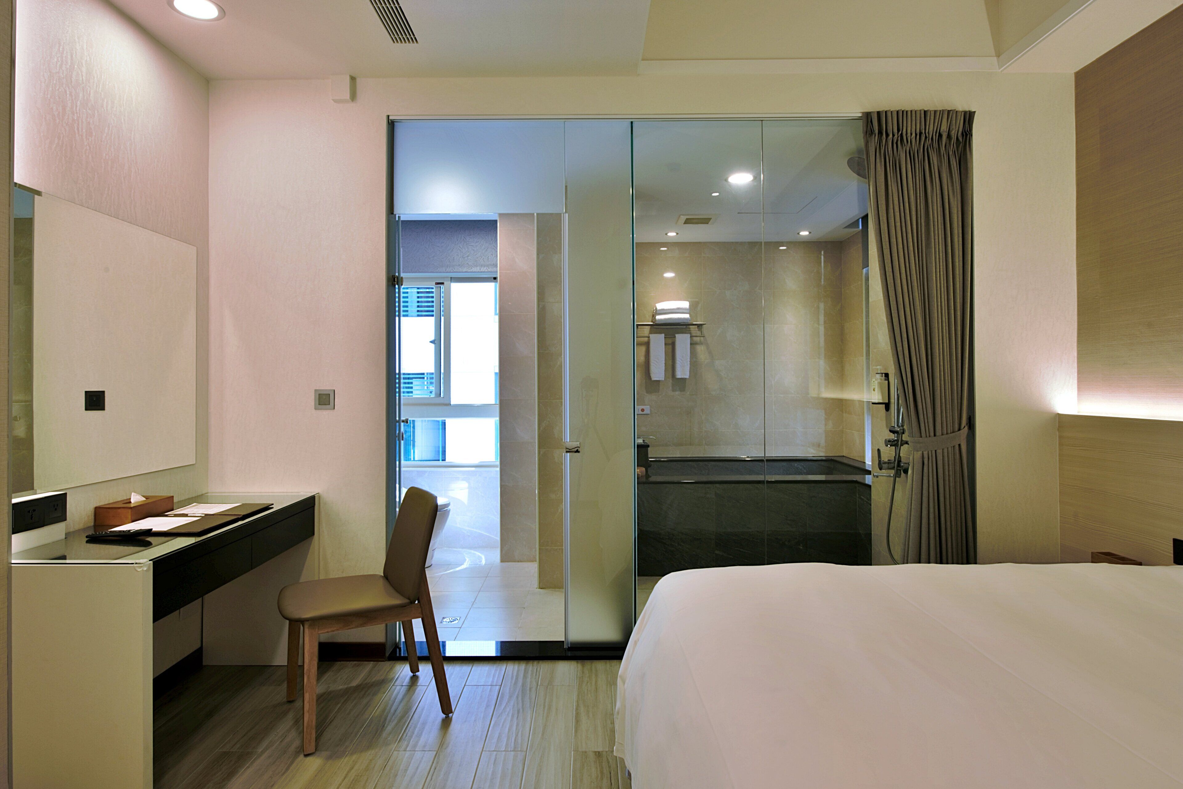 luxury double room | in-room safe, desk, blackout curtains, free wifi