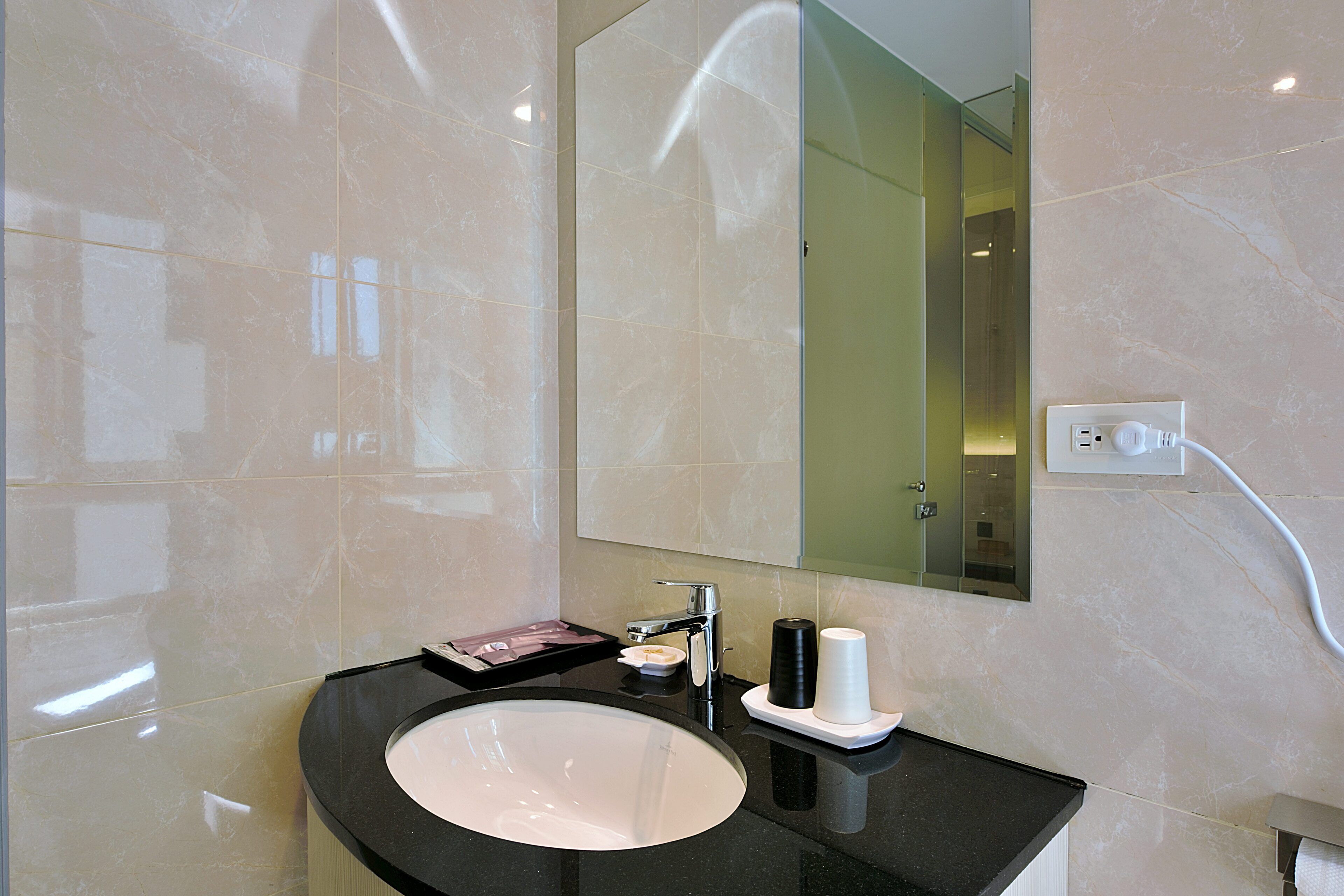 luxury double room | bathroom | separate bathtub and shower, spring water bathtub, rainfall showerhead