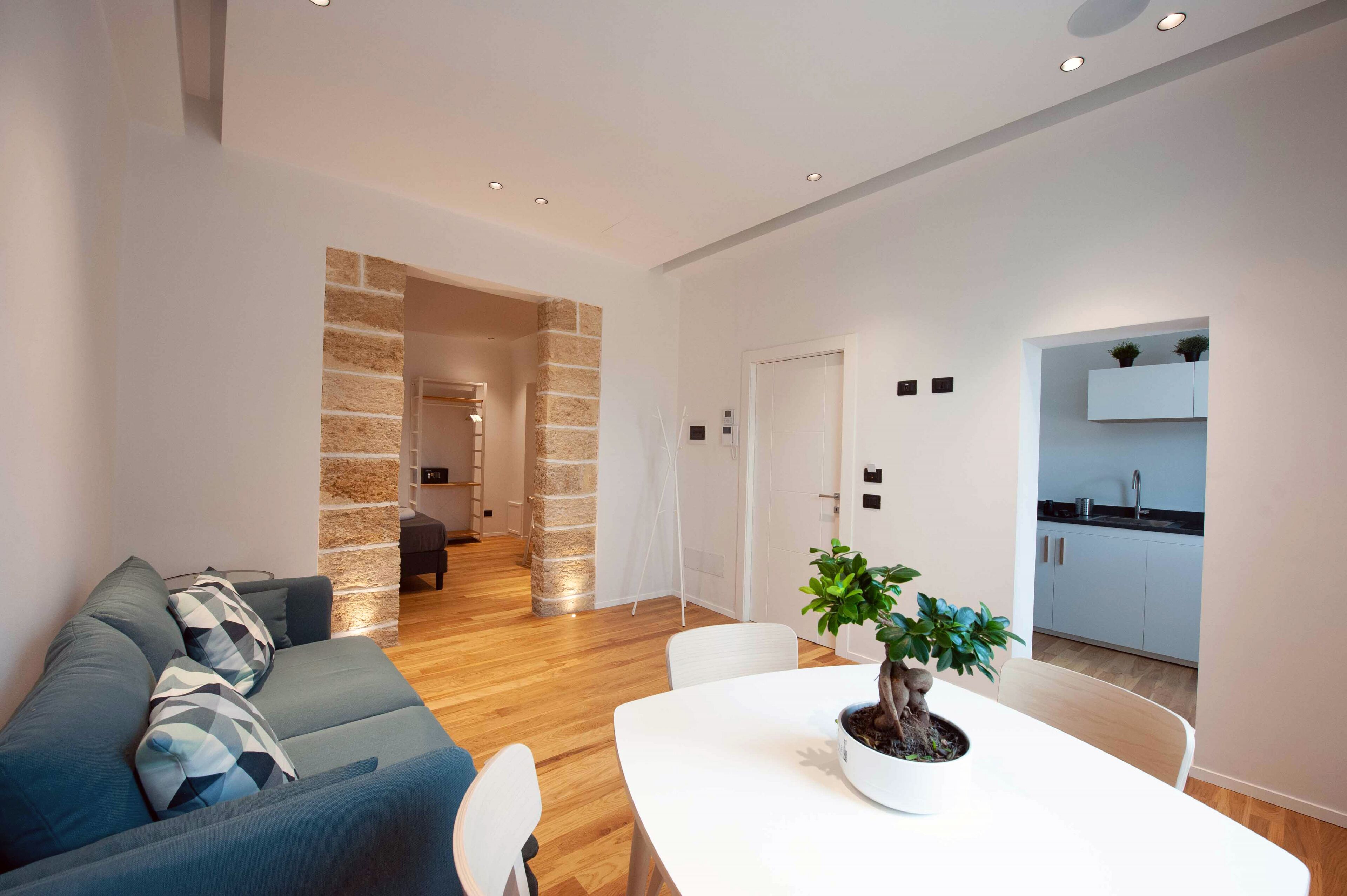 华丽公寓, 1 张大床, 城市景观 | 起居区 | LED 电视