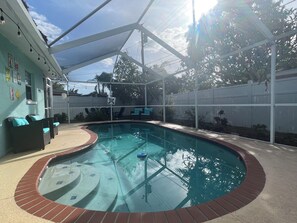 Outdoor pool, a heated pool