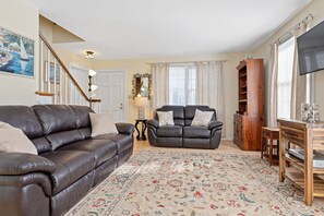 TV, books, video library