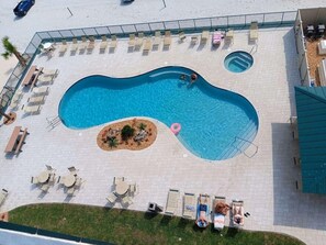 Outdoor pool, a heated pool