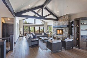 Älytelevisio, takka, videopelejä, kirjoja