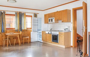 Fridge, stovetop, coffee/tea maker, cookware/dishes/utensils