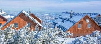 Ferienhaus mit Bergpanorama
