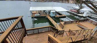 Lake House with Multiple Decks and Large Swim Platform on Private Dock,