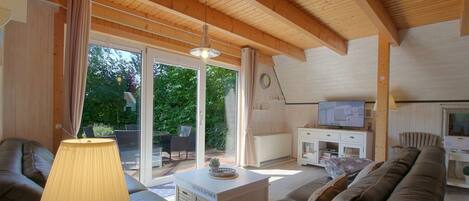 Televisión, chimenea