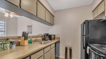 Microwave, oven, stovetop, dishwasher