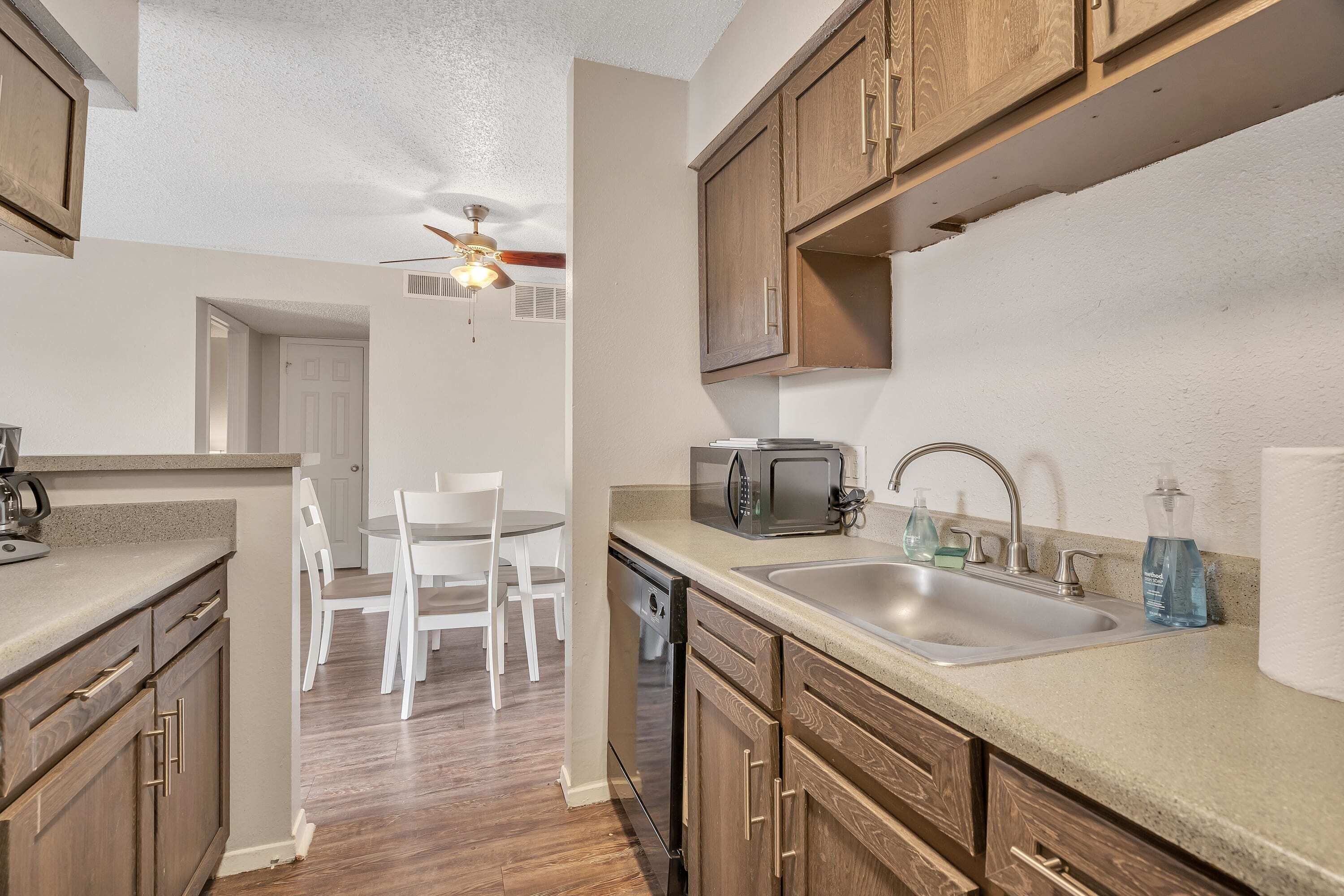 Microwave, oven, stovetop, dishwasher