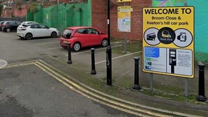 A parking area with a sign indicating it's a bank and car park. - ★Heart of the City★Totally Upgraded ✔ Sleeps 10 (Sheffield)