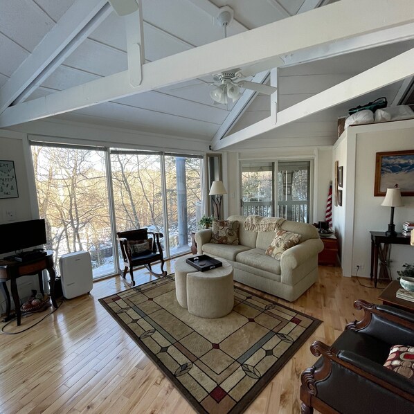 Condo, 2 Bedrooms | Living room | TV - Slopesider 23b 2 Bedroom Condo by RedAwning (Banner Elk)