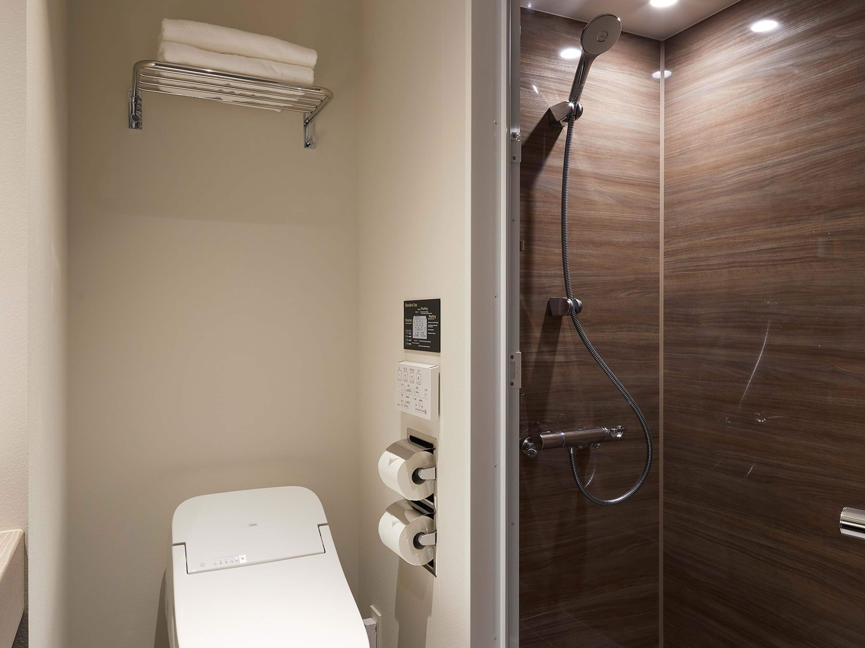 free toiletries, hair dryer, slippers, electronic bidet