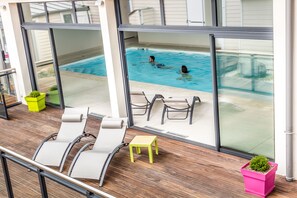 Indoor pool, a heated pool