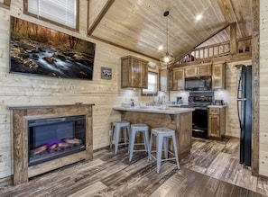 Private kitchen - Toasted Marshmallow is a Tiny Home in Wears Valley! (Sevierville)
