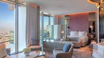 Penthouse, 1 Bedroom, Balcony (Sky Suite) | Minibar, in-room safe, desk, laptop workspace