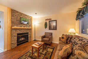 Télévision, cheminée