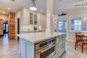 Fridge, microwave, oven, stovetop - 1 Block from Beach with Ocean Views from Two Levels of Wraparound Porches  (Ocean Grove)