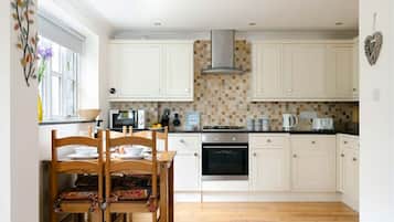 Fridge, oven, toaster, high chair
