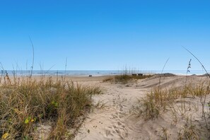 On the beach, beach towels