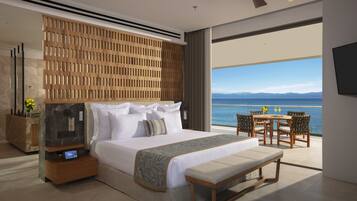 Preferred Club Bahia Mita Suite Ocean View | Ropa de cama hipoalergénica y minibar con artículos gratuitos