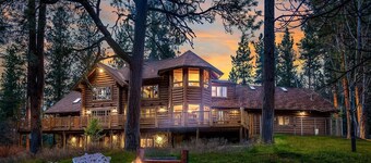 Guest suite attached to log home in the FOREST