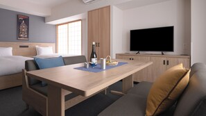 ファミリー アパートメント | 低刺激性寝具、セーフティボックス (室内)、デスク、ノートパソコン用作業スペース