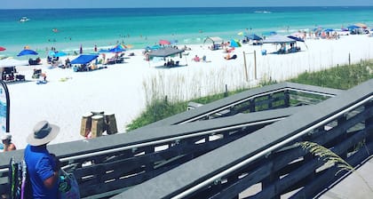 One block from Pompano Joes is our resort cottage with large patio for relaxing