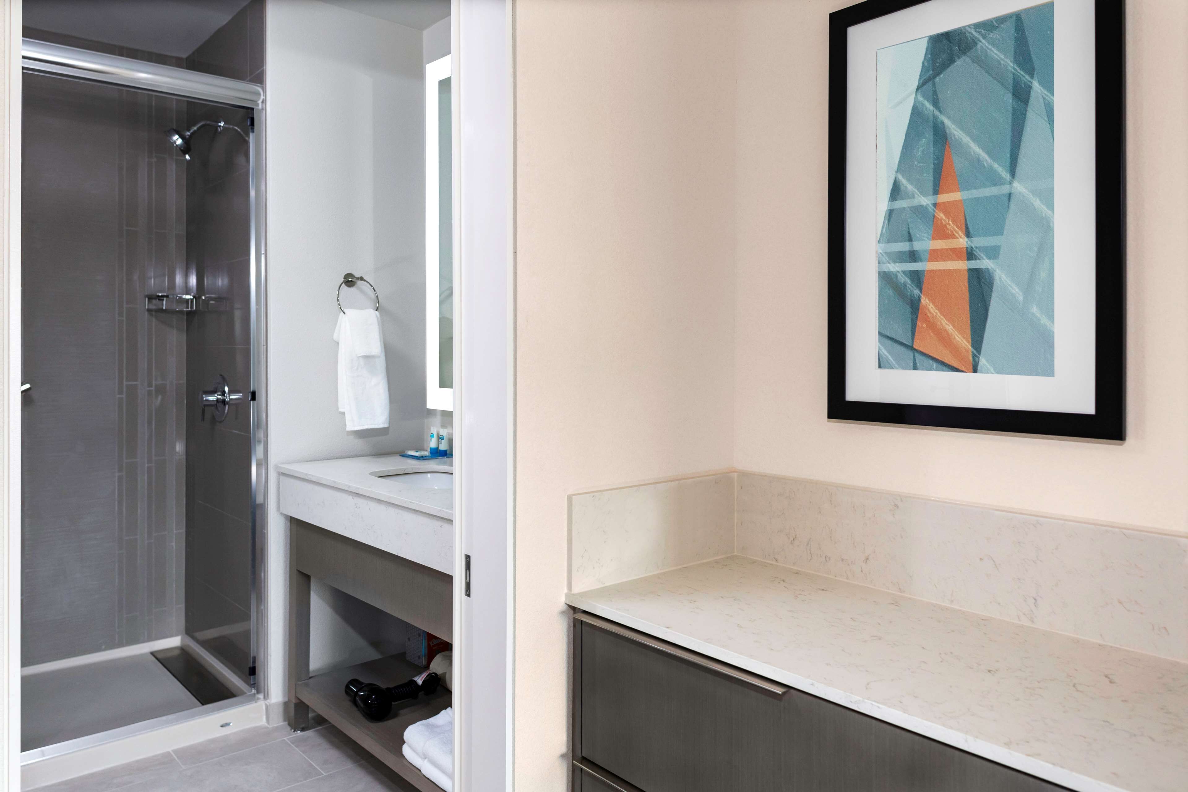 free toiletries, hair dryer, towels, soap