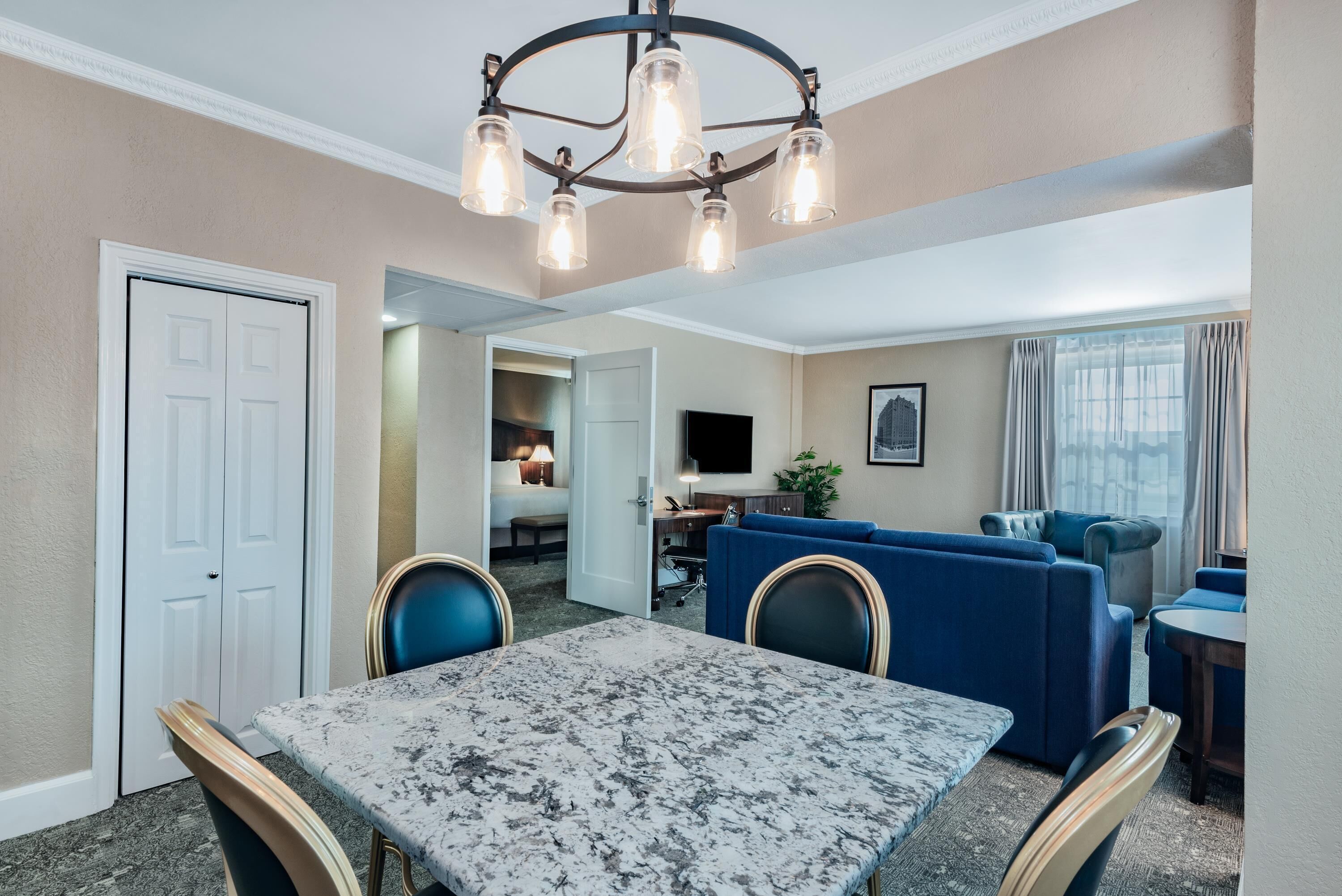 In-room safe, desk, laptop workspace, blackout drapes