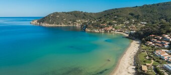 Prestigious Villa on the sandy beach named Biodola, with a stunning sea view, a private parking acce