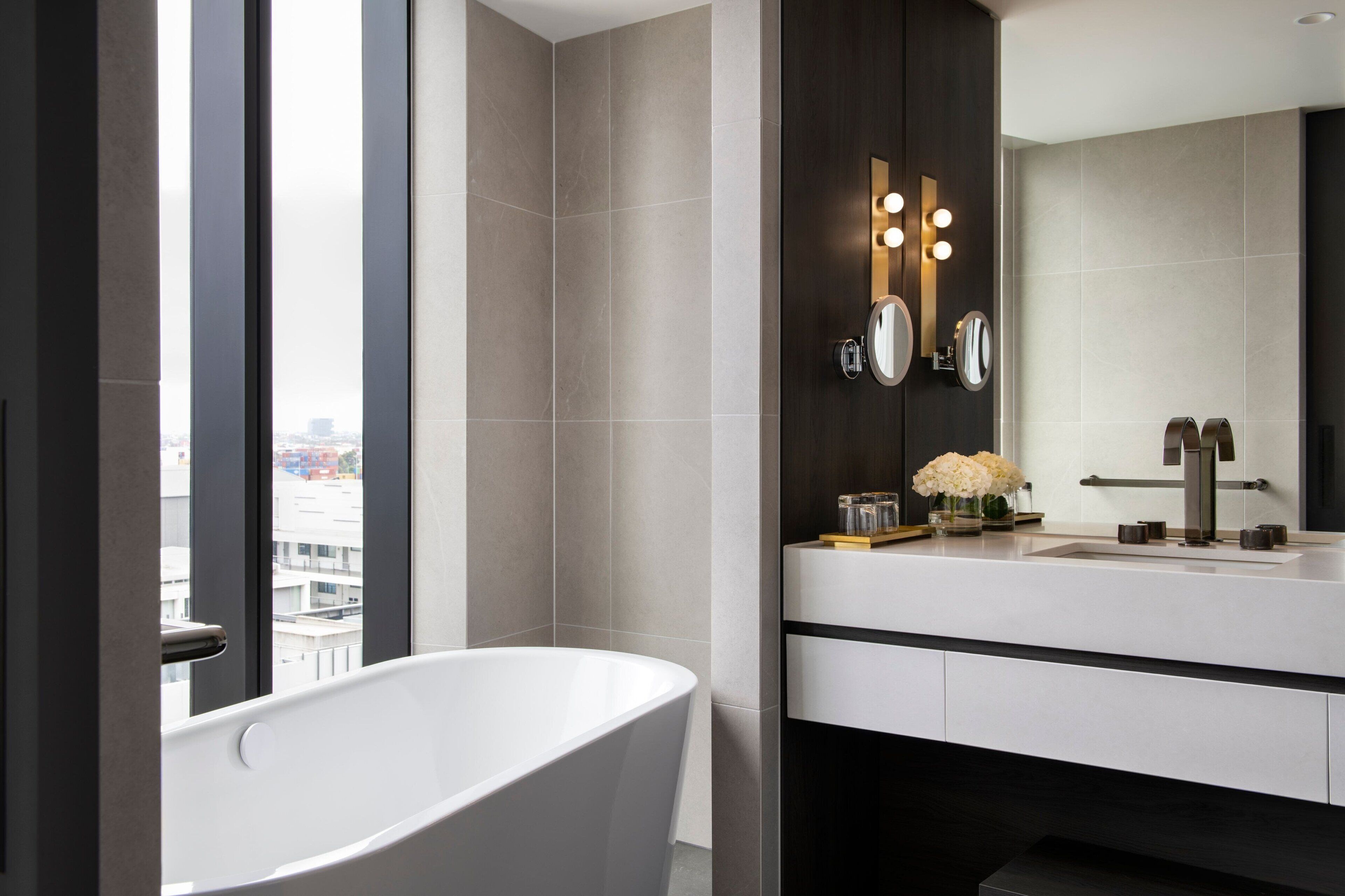 club room, 1 double bed, non smoking (bathtub) | bathroom | designer toiletries, hair dryer, bathrobes, towels