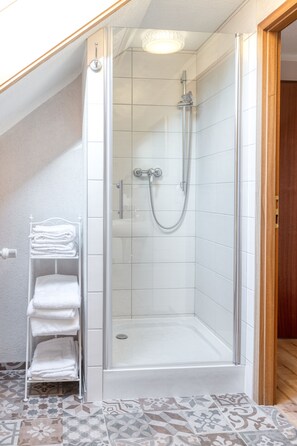 Shower, hair dryer, toilet paper - A beautiful home (Gernrode)
